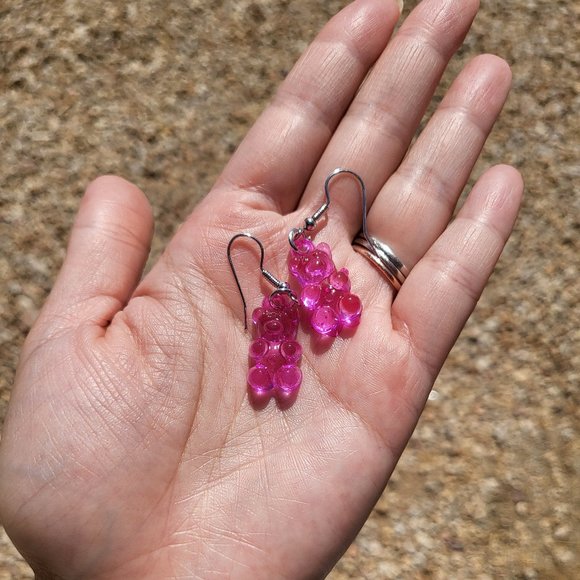 Women's Fashion Jewelry Gummy Bears Dangling 1 Set of Earrings - Picture 12 of 12